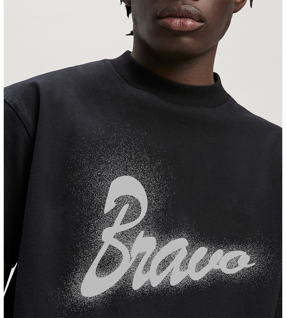 BRAVO paint spray effect T-shirt