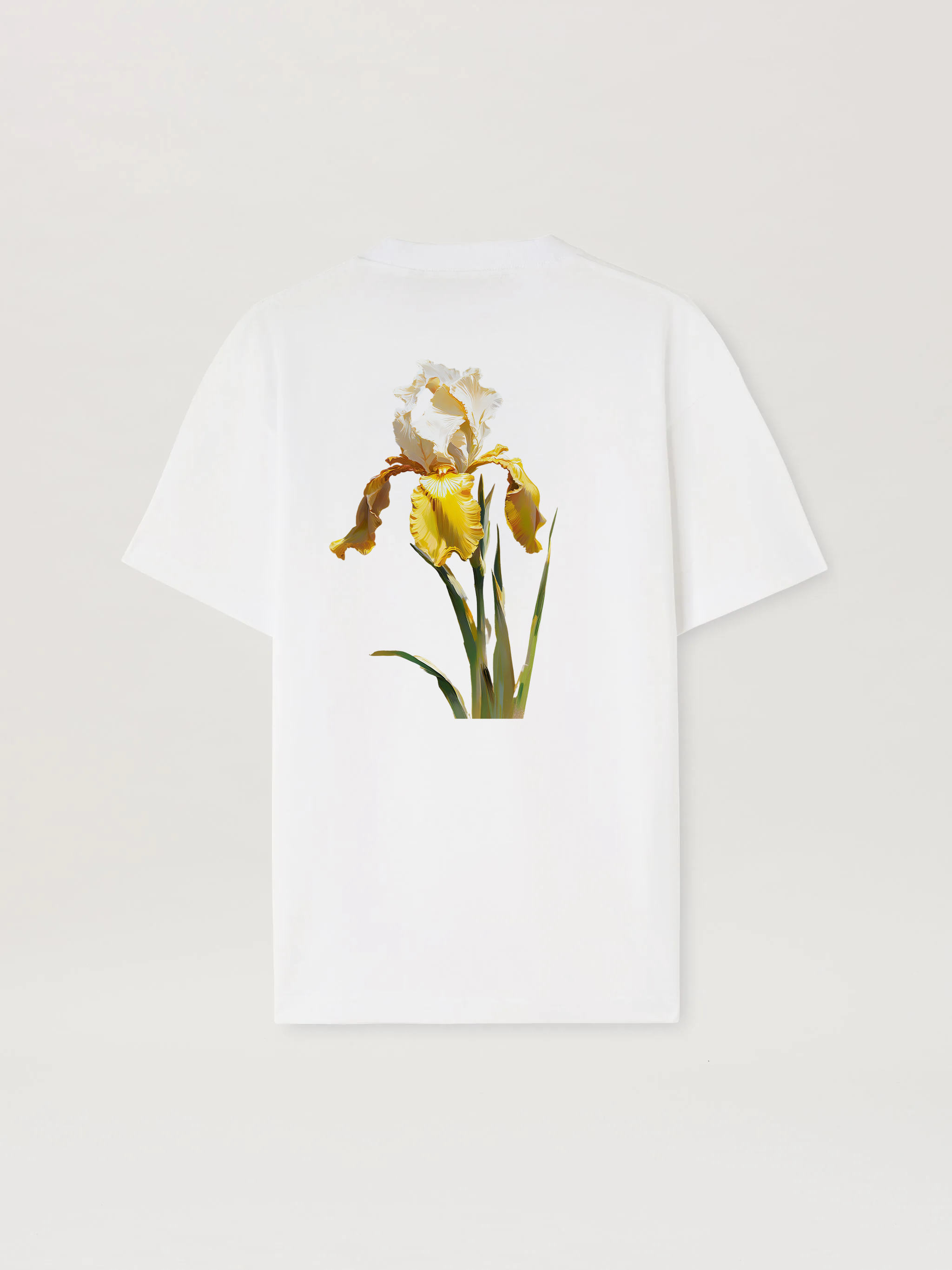 Gold iris T-Shirt in white