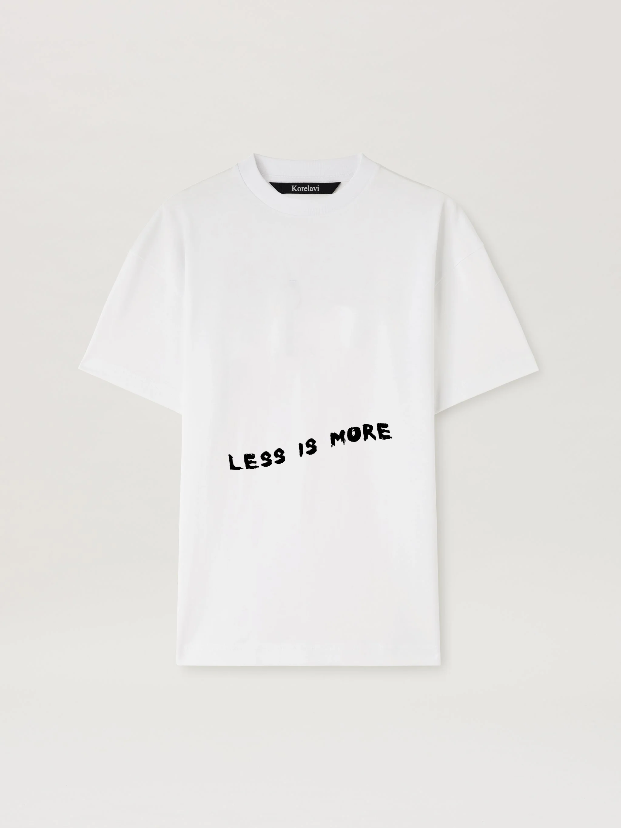 LESS IS MORE white T-shirt