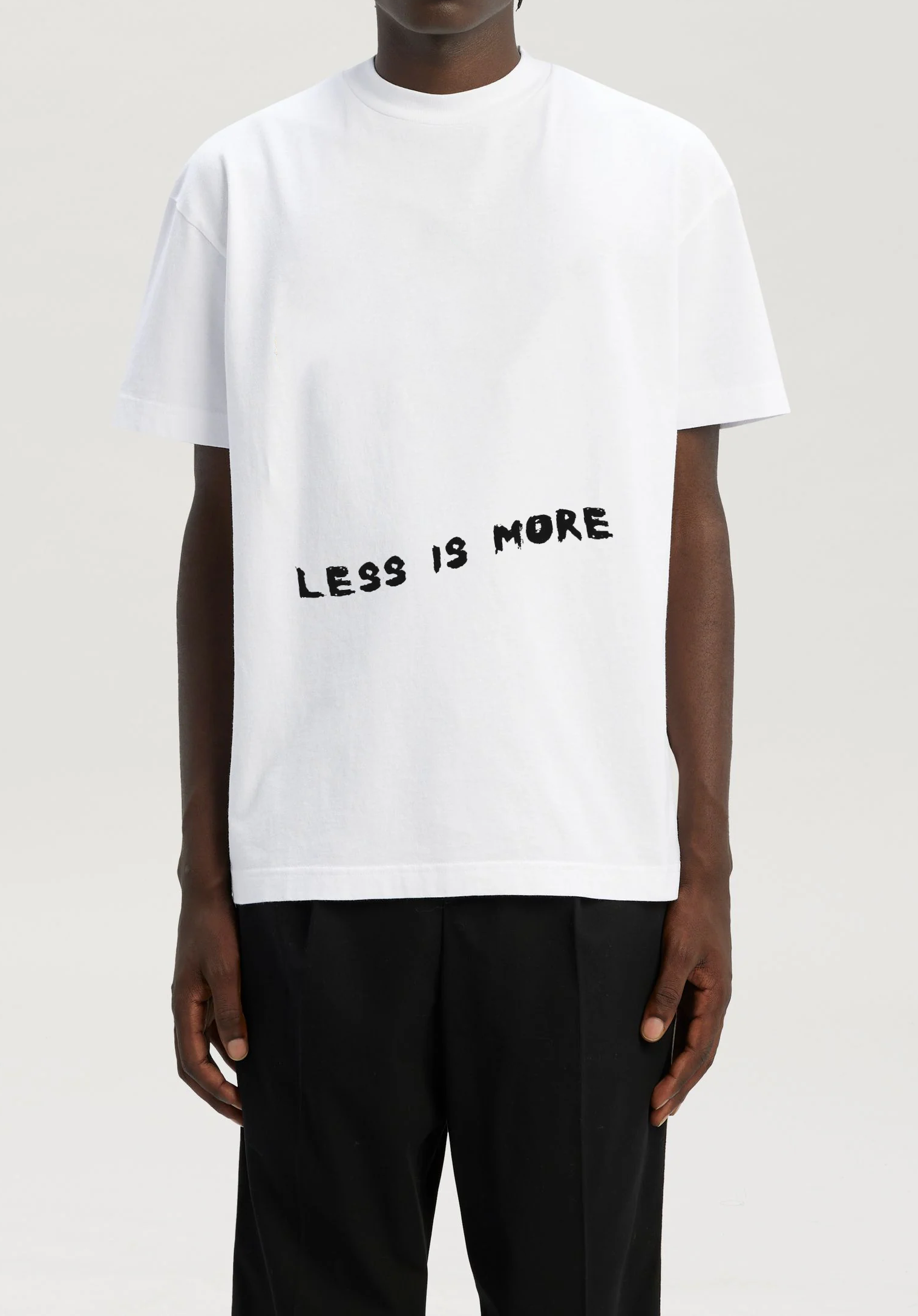 LESS IS MORE white T-shirt