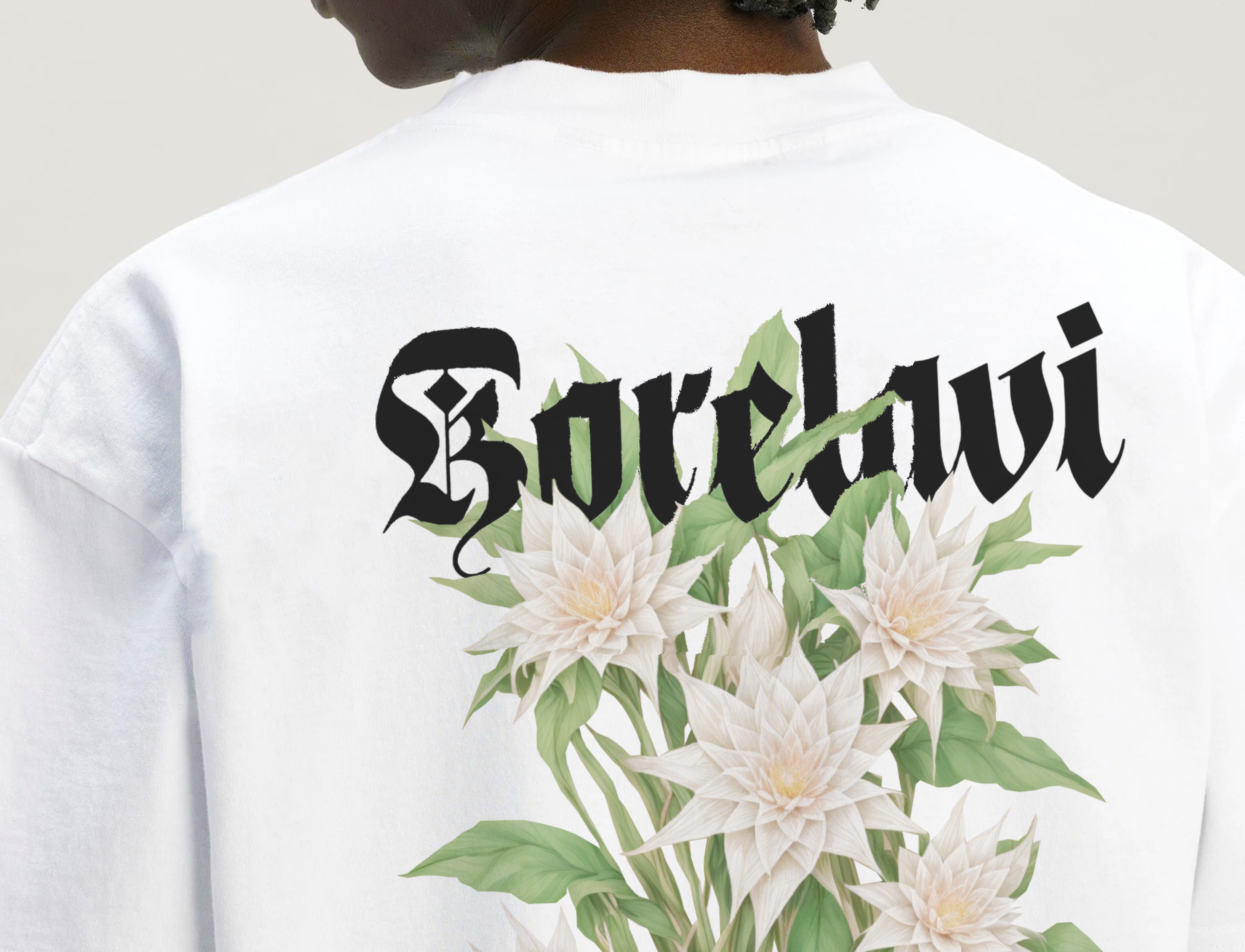 Blooming Epiphyllum Printed white T-Shirt