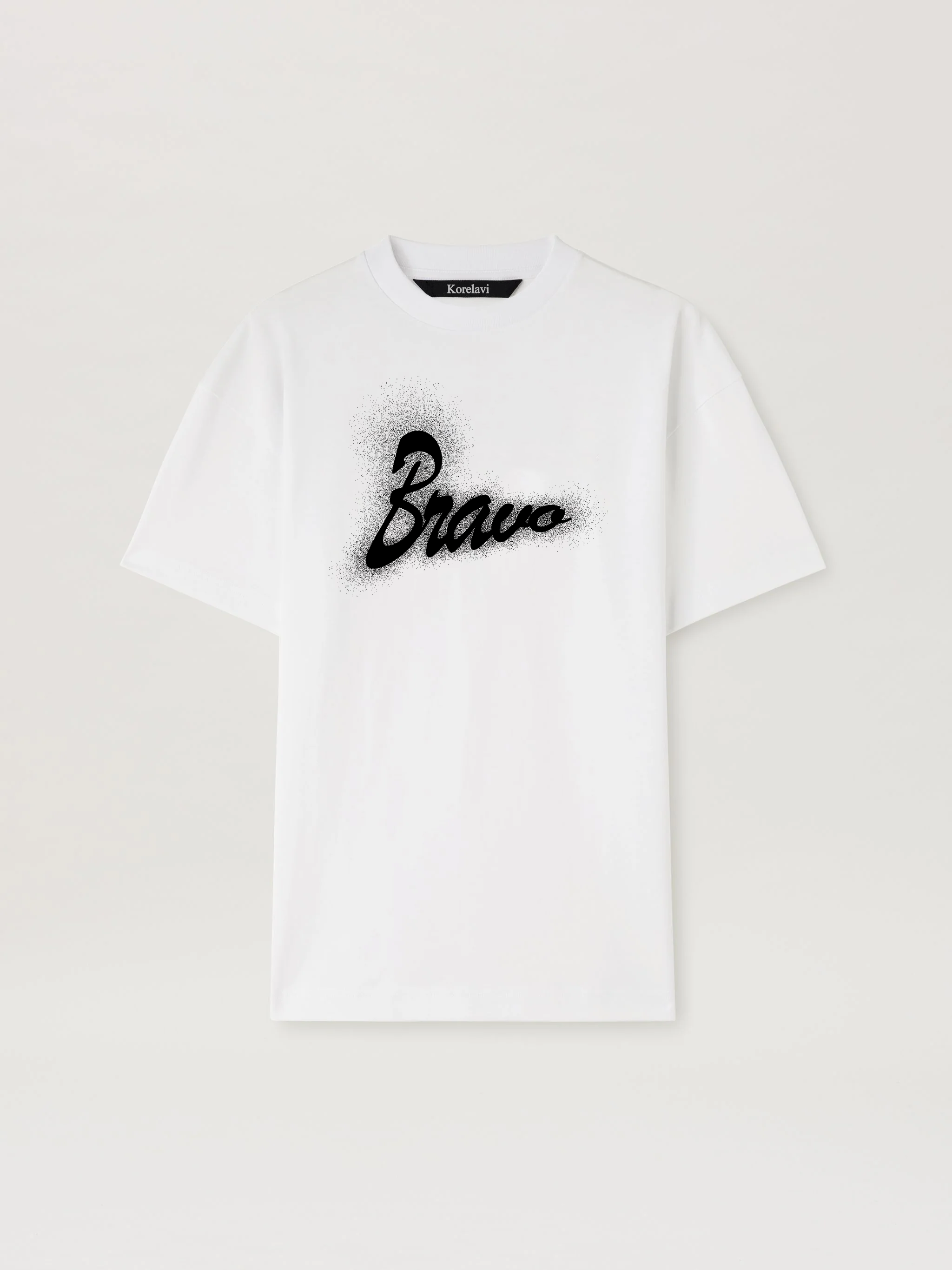 BRAVO paint spray effect white T-shirt